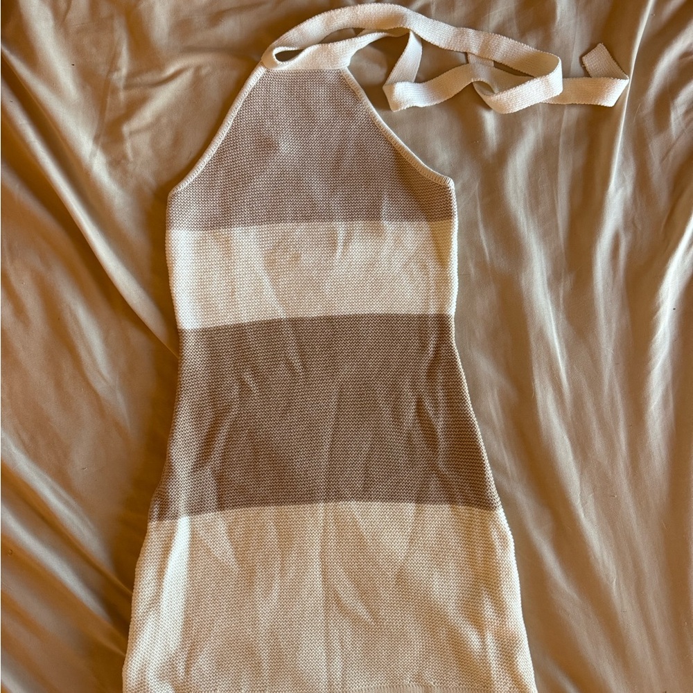 Striped Halter Knit Dress